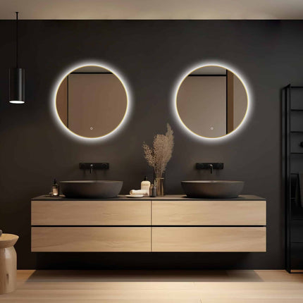 Loxa Aurora Ronde LED Spiegel Ø50 cm - Gouden Lijst - afbeelding 4