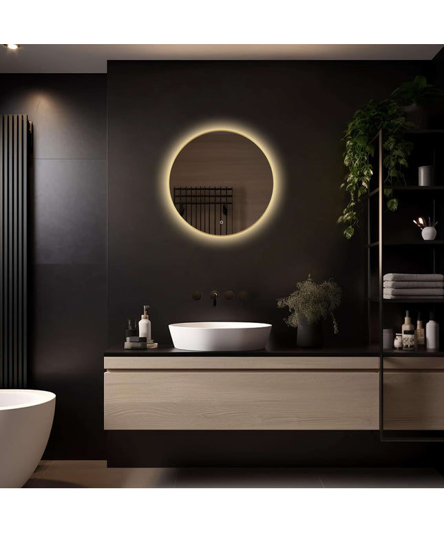 Loxa Aurora Ronde LED Spiegel Ø60 cm - Gouden Lijst