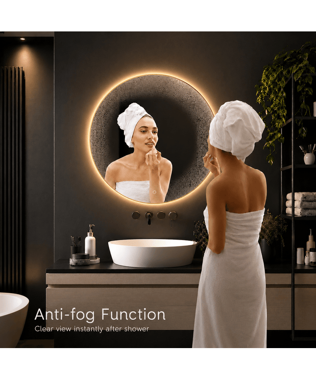 Loxa Aurora Ronde LED Spiegel Ø50 cm - Gouden Lijst