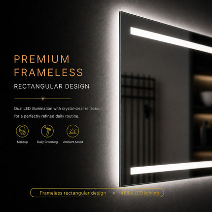 Loxa Felix LED Spiegel 120 x 70 cm - Rechthoek - afbeelding 2