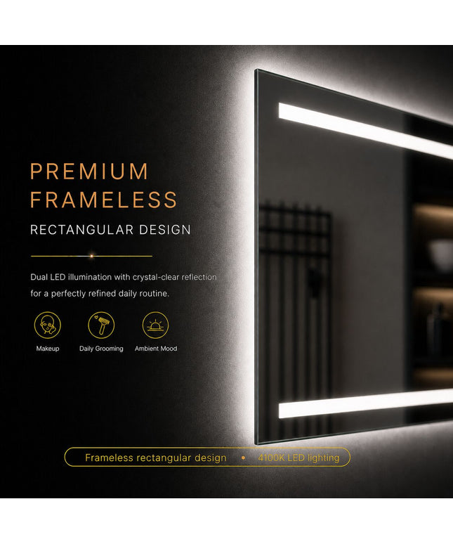 Loxa Felix LED Spiegel 120 x 70 cm - Rechthoek - afbeelding 2