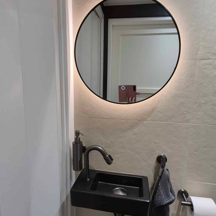 Loxa Ilona Ronde LED Spiegel Ø50 cm - Zwarte Lijst - afbeelding 6