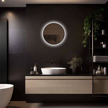 Loxa Ilona Ronde LED Spiegel Ø50 cm - Zwarte Lijst - afbeelding 3