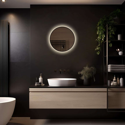 Loxa Ilona Ronde LED Spiegel Ø50 cm - Zwarte Lijst - afbeelding 2