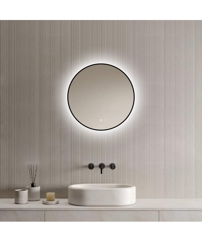 Loxa Ilona Ronde LED Spiegel Ø50 cm - Zwarte Lijst - afbeelding 5