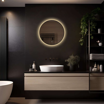 Loxa Ilona Ronde LED Spiegel Ø60 cm - Zwarte Lijst