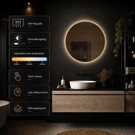 Loxa Lena Ronde LED Spiegel Ø80 cm - afbeelding 6