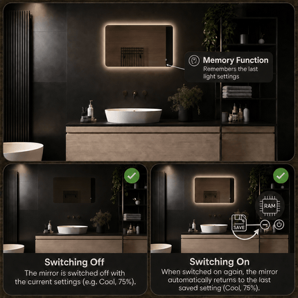 Loxa Malaga LED Spiegel 100 x 60 cm - Rechthoek