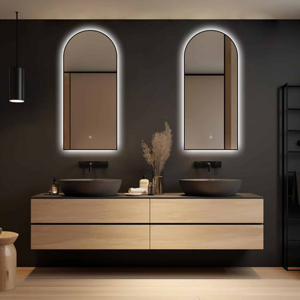 Loxa Marrakech LED Spiegel 45 x 100 cm - Rechthoek, Zwarte Lijst - afbeelding 7