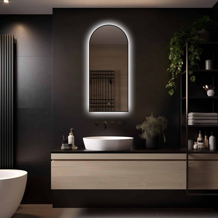 Loxa Marrakech LED Spiegel 45 x 100 cm - Rechthoek, Zwarte Lijst