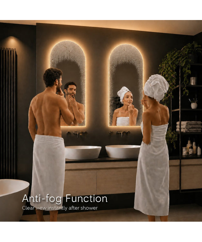 Loxa Medina LED Spiegel 45 x 100 cm - Rechthoek, Gouden Lijst - afbeelding 6