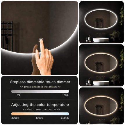 Loxa Rondo Ovale LED Spiegel 100 x 70 cm - afbeelding 2