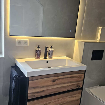 Loxa Sorento LED Spiegel 100 x 60 cm - Rechthoek, Zwarte Lijst