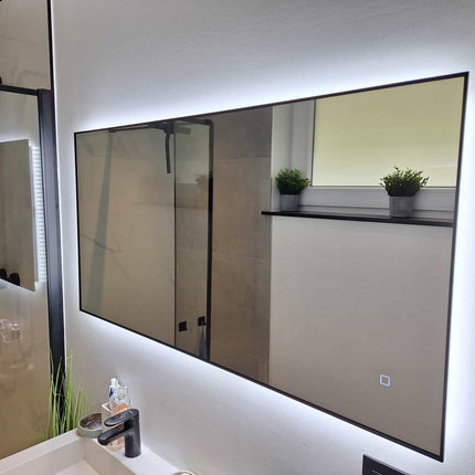 Loxa Sorento LED Spiegel 120 x 60 cm - Rechthoek, Zwarte Lijst
