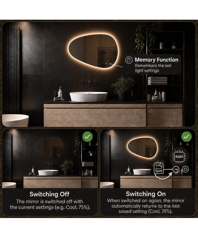 Loxa Venus Organische LED Spiegel 90 x 60 cm - afbeelding 3
