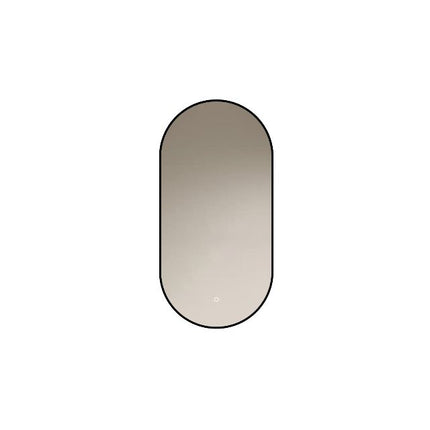 Loxa Vienna Ovale LED Spiegel 40 x 80 cm - Zwarte Lijst