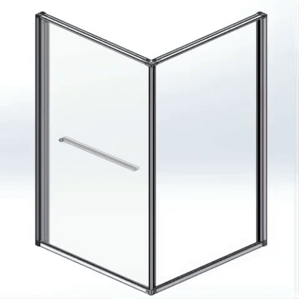 INSLIDE Douchecabine - Naar binnen schuivende deur met zijwand - 90x90x200cm - Gunmetal - afbeelding 3