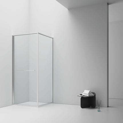 INSLIDE Douchecabine - Naar binnen schuivende deur met zijwand - 90x90x200cm - Chroom