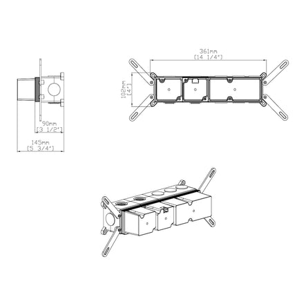 DutchLine - Inbouw Thermostatische Douchekraan - 2-Weg
