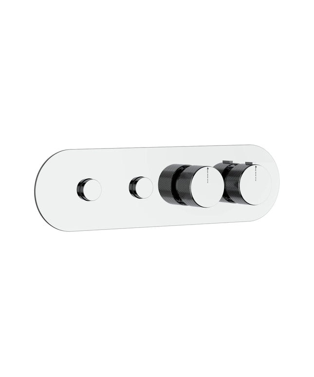 DutchLine - 2 Weg Push Thermostatische Afbouwdeel