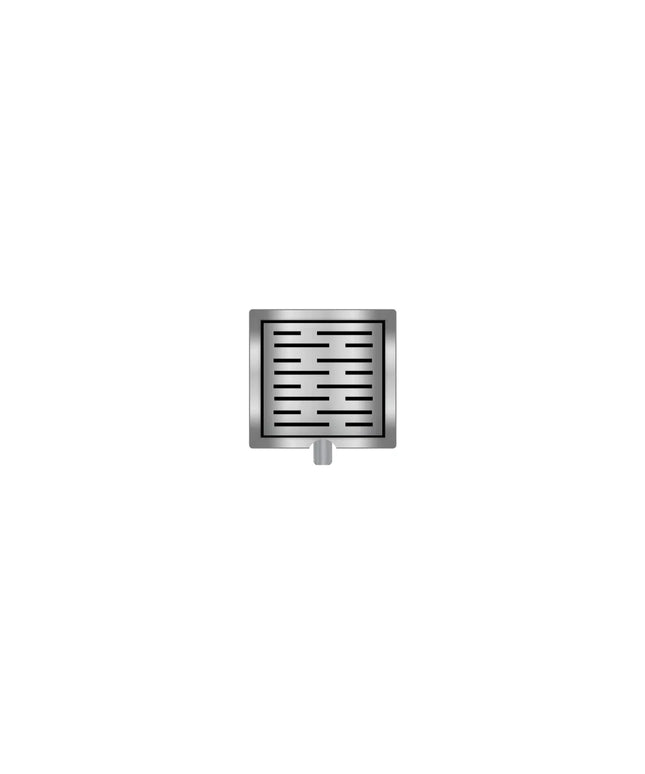 DutchLine - Douchegoot met flens en rooster - RVS - 150x150mm