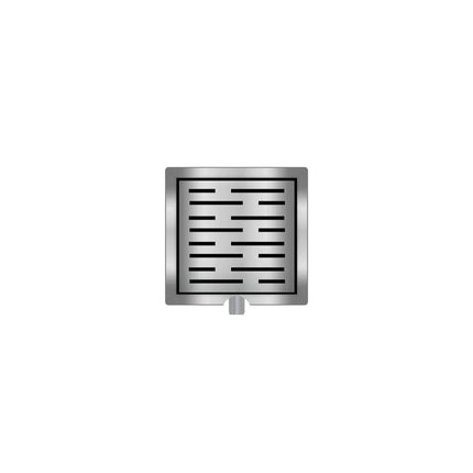 DutchLine - Douchegoot met flens en rooster - RVS - 200x200mm