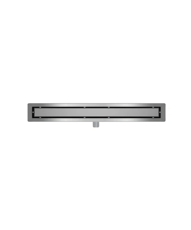 DutchLine - Douchegoot met flens en tegelrooster - RVS - 1400x70mm