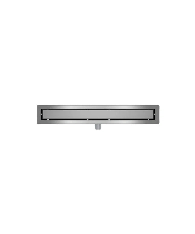 DutchLine - Douchegoot met flens en tegelrooster - RVS - 900x70mm
