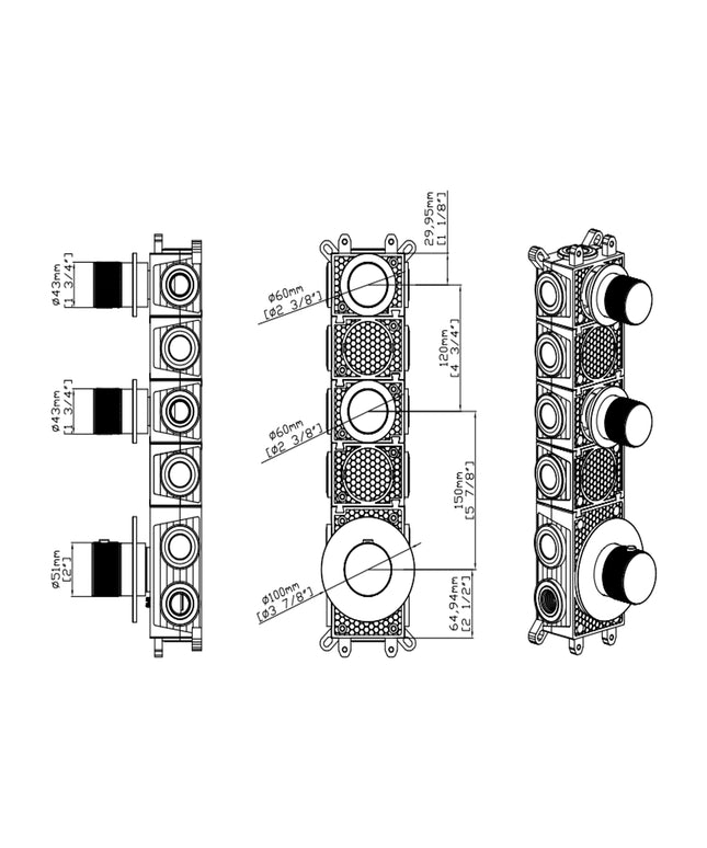 DutchLine Grip Thermostatische Douchekraan