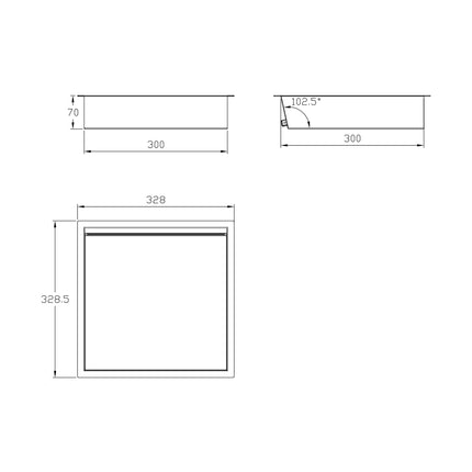 DutchLine - Inbouw Nis Met Ledstrip - 300x300 – RVS