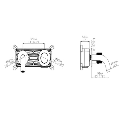 DutchLine - Inbouw Thermostatische Douchekraan - Grip 2-Weg