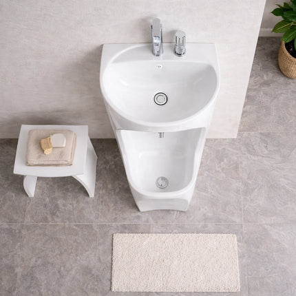 DutchLine - Keramische Wastafel DUO WUDU - Glans Wit