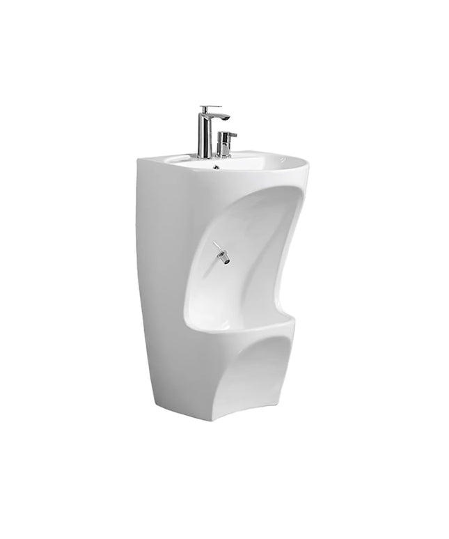 DutchLine - Keramische Wastafel DUO WUDU - Glans Wit