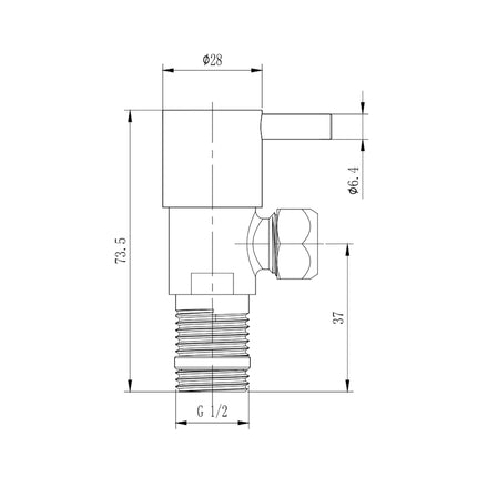DutchLine - Luxe Stopkraan - Geborsteld Brons Koper - 1/2×3/8