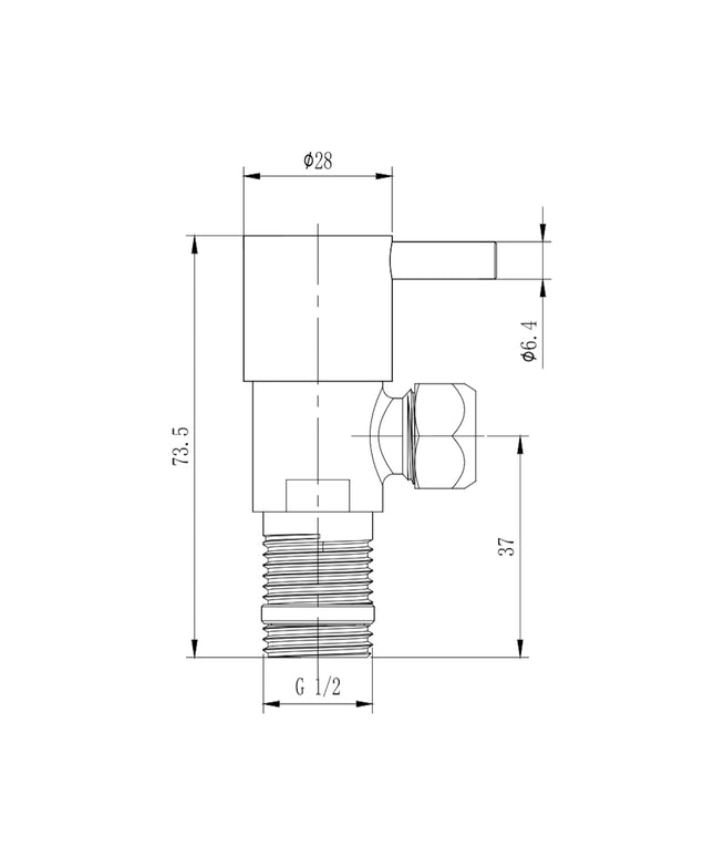 DutchLine - Luxe Stopkraan - Geborsteld Staal - 1/2×3/8