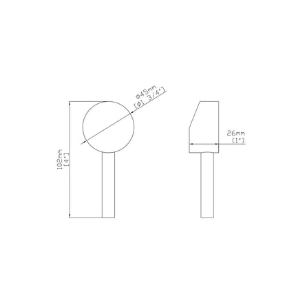DutchLine - Smooth Losse Hendel - voor Wastafekranen – Chroom