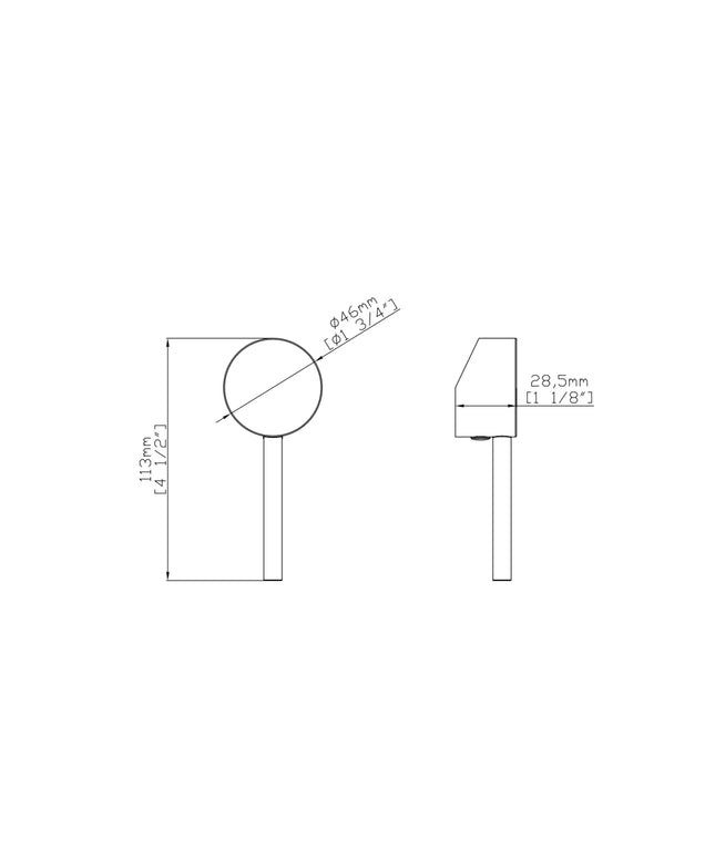 DutchLine - Smooth Losse Hendel Staaf T.B.V Inbouw Wastafekranen – Chroom