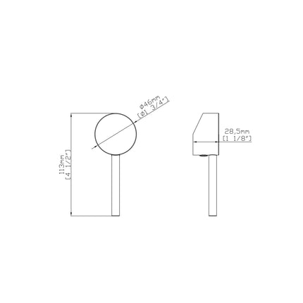 DutchLine - Smooth Losse Hendel Staaf T.B.V Inbouw Wastafekranen – Geborsteld Messing Goud