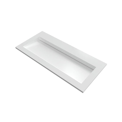 DutchLine - Solid.Surface Angle Wastafel - Mat Wit - 1000x465x170mm