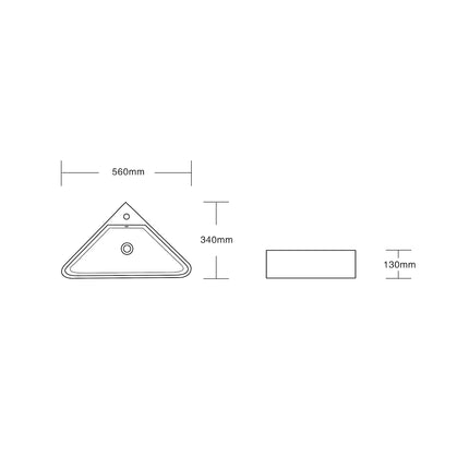 DutchLine - Tight Hoekfontein - Mat Wit - 560x340x130