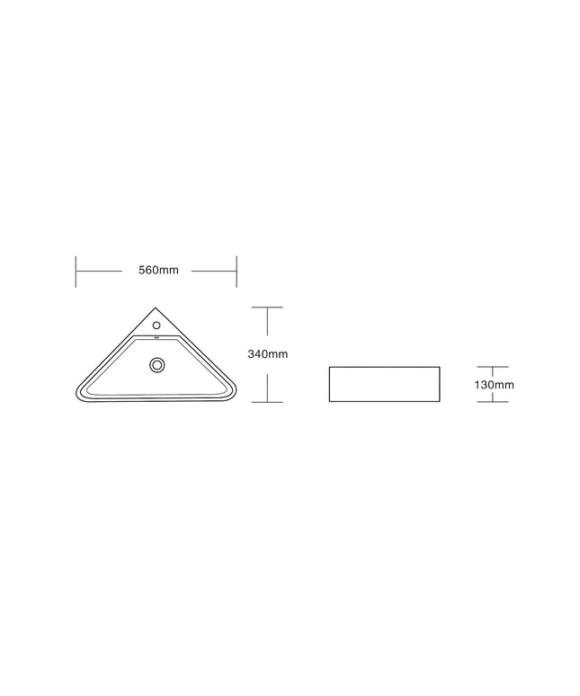 DutchLine - Tight Hoekfontein - Glans Wit - 560x340x130