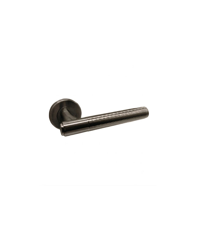 DutchLine Hammer deurkruk PC55 gunmetal handgehamerd RVS
