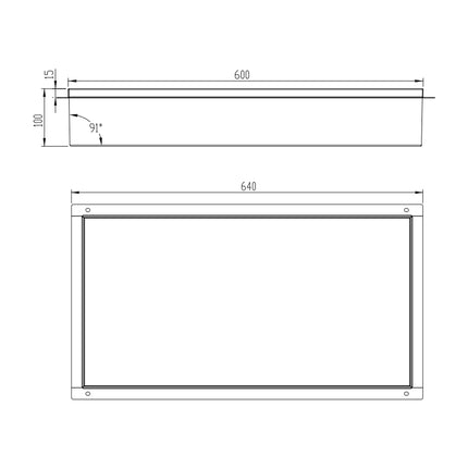 DutchLine - Inbouw Nis - Betegelbaar - 300x600x100 – Geborsteld koper