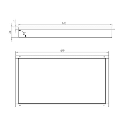 DutchLine - Inbouw Nis - Betegelbaar - 300x600x70 – RVS