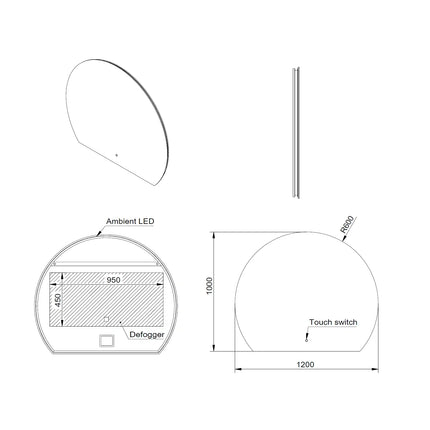 DutchLine Moon Indirect 110 - lijntekening