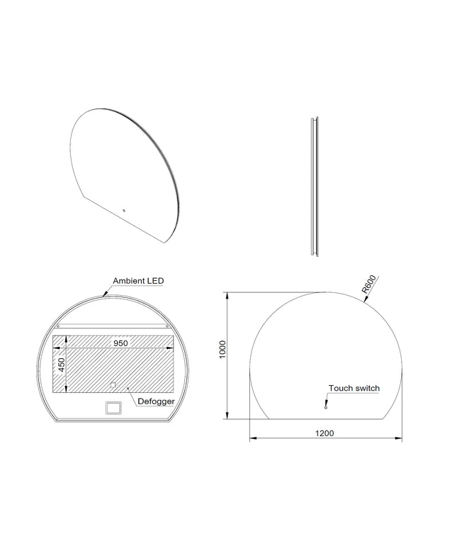 DutchLine Moon Indirect 110 - lijntekening