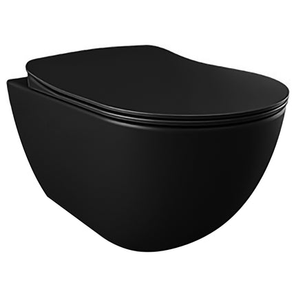 CREAVIT Free Hangtoilet met Bidet - Randloos - 510x355mm - Houtskool zwart