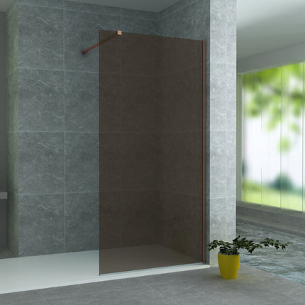 ALONI Glaswand inloopdouche - 1000x2000mm - Champagne glas