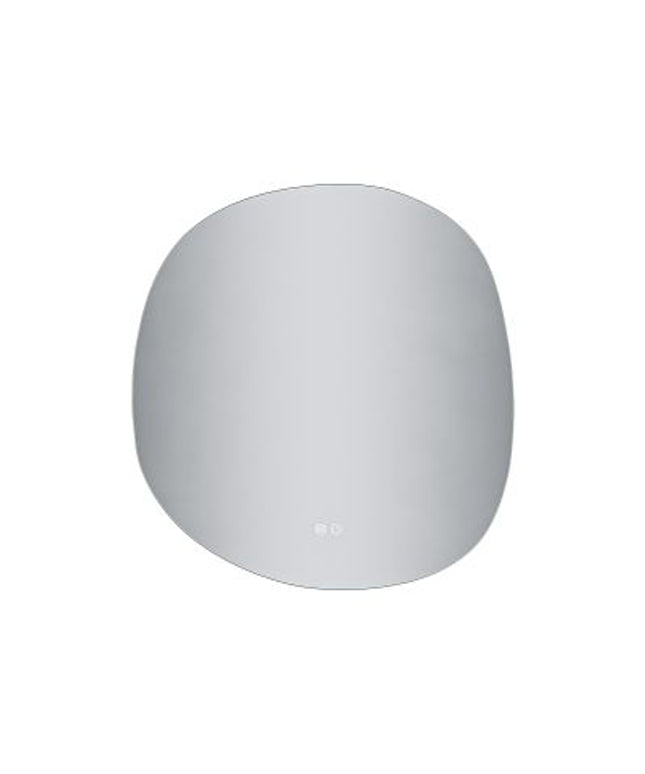 ALONI Espejo Pebble con iluminación LED - forma orgánica - anticondensación - regulable - 3000-6000K - 80x85 cm