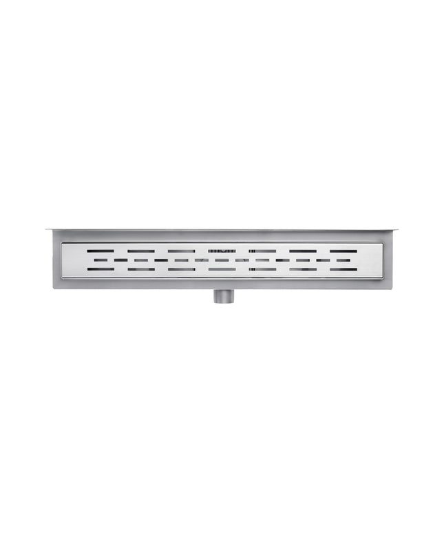 Ralo de chuveiro ALONI com flange de parede – 90 cm – aço inoxidável escovado – incluindo grelha e sifão